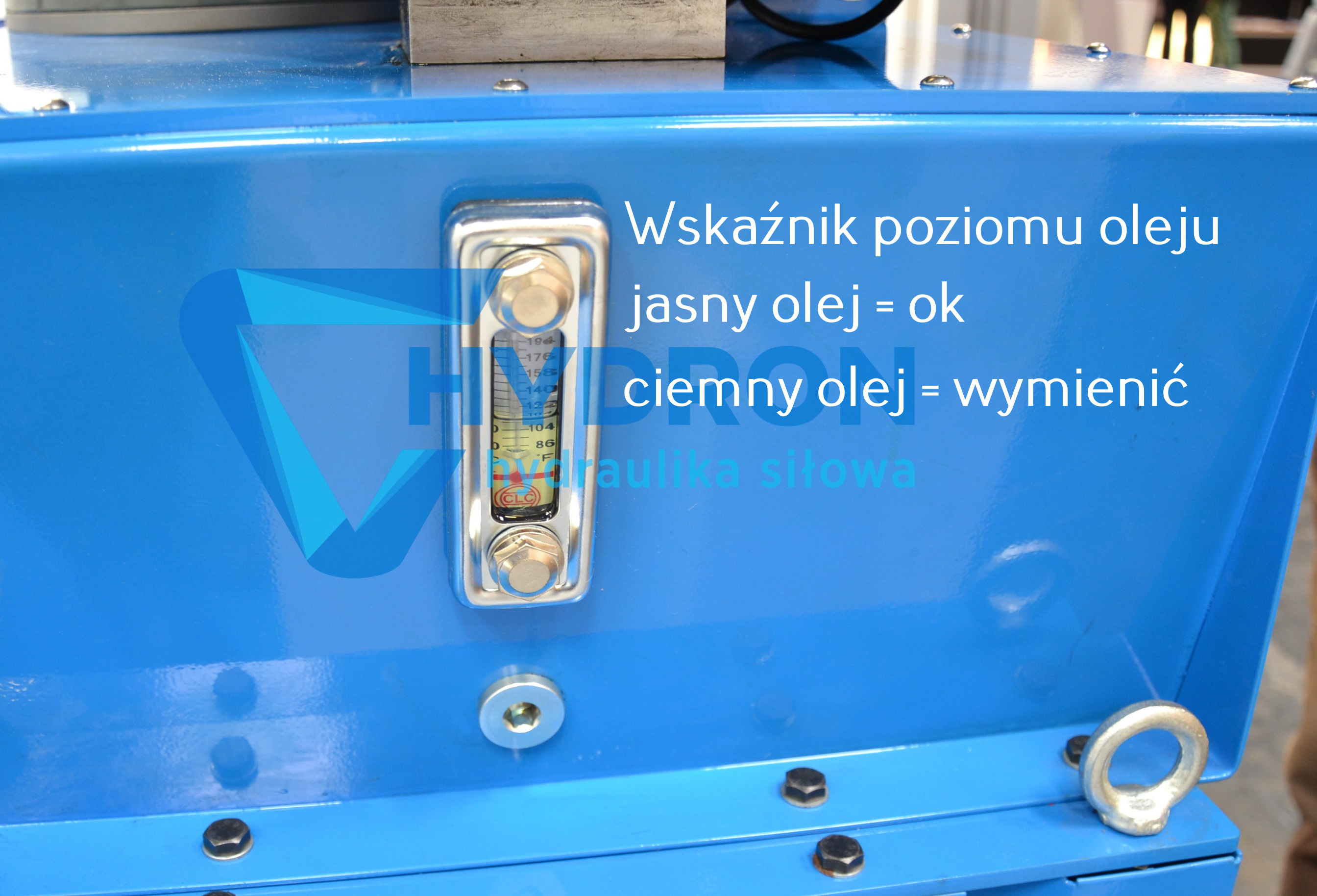 Poziom oleju w zakuwarce